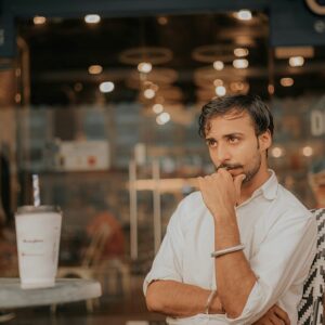 a man thinking to himself